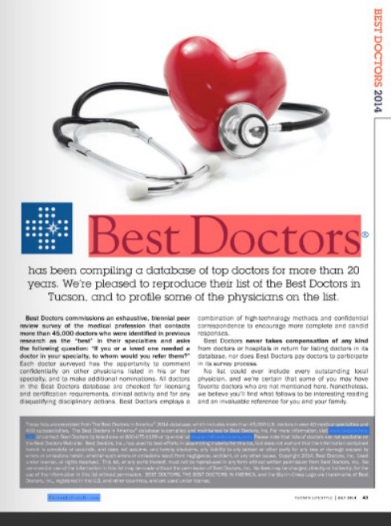 Biz awards - UA Health Network doctors rank in national list